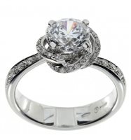 Anello Damiani Donna Bocciolo in Oro bianco Diamante 81061240-13 - 81061240-13